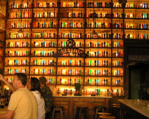 Illuminated Bar in the Plaka, Athens