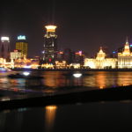 Illuminated Bund in Shangai