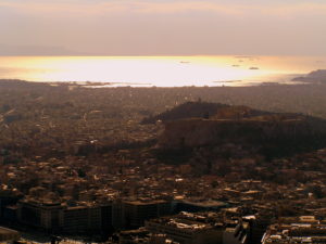 Athens from on top of Lykabettus Hill