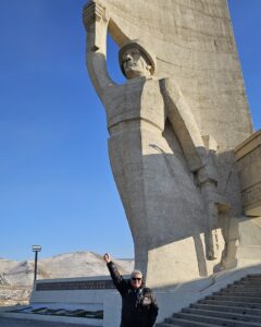 The Zaisan Memorial that sits on top of a mountain overlooking Ulaanbaatar