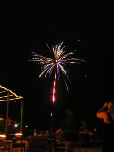 Illuminated Fireworks in Fiji