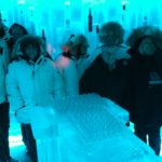 Illuminated vodkas at the Belvedere Ice Bar, Whistler