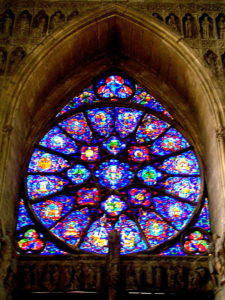 Illuminated Glass, Notre-Dame de Reims France