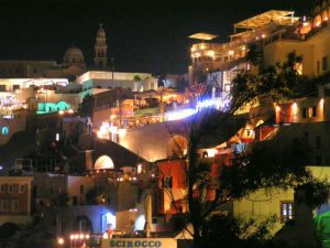 Illuminated Santorini Greece