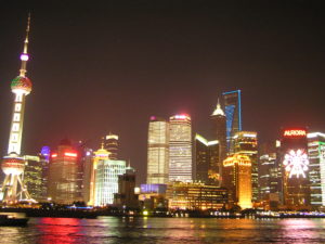 Illuminated Pudong Shanghai
