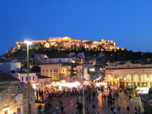 from Monastiraki platia in the Plaka