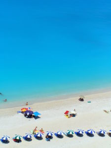 On top of Egremni Beach on Lefkada, Greece