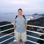 On top of Sugarloaf Mountain looking down on Rio, Brazil