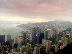 On top of Victoria Peak, Hong Kong