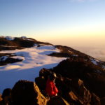 Watching sunrise on top of Africa, Mt Kilimanjaro, Tanzania