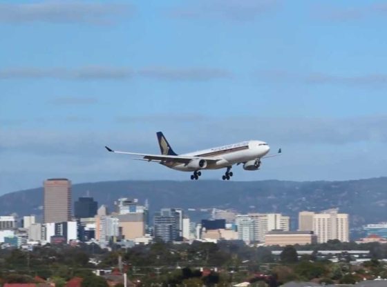 Landing at Adelaide Airport