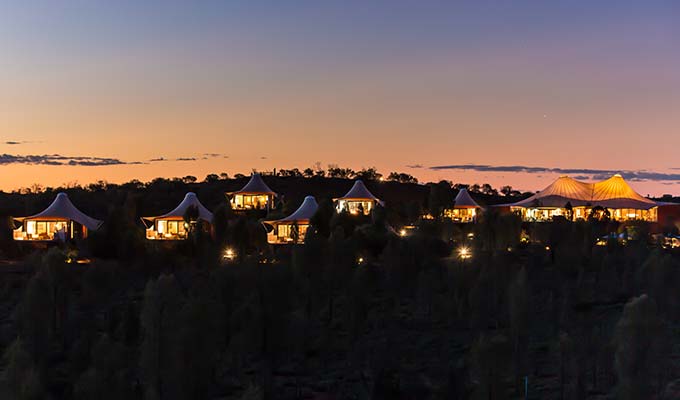 Luxurious eco-sensitive lodges overlooking Uluru