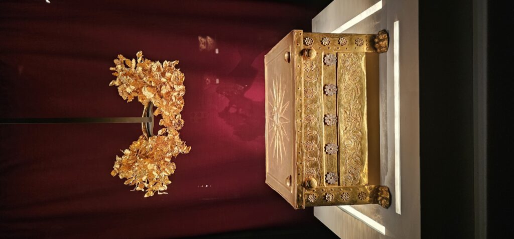 King Philip II casket & headwreath