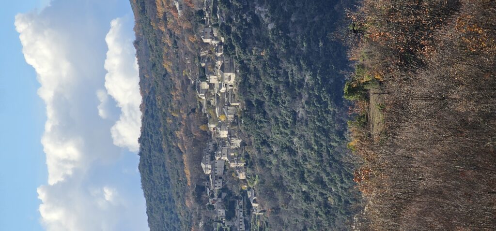 The mountains are dotted with villages